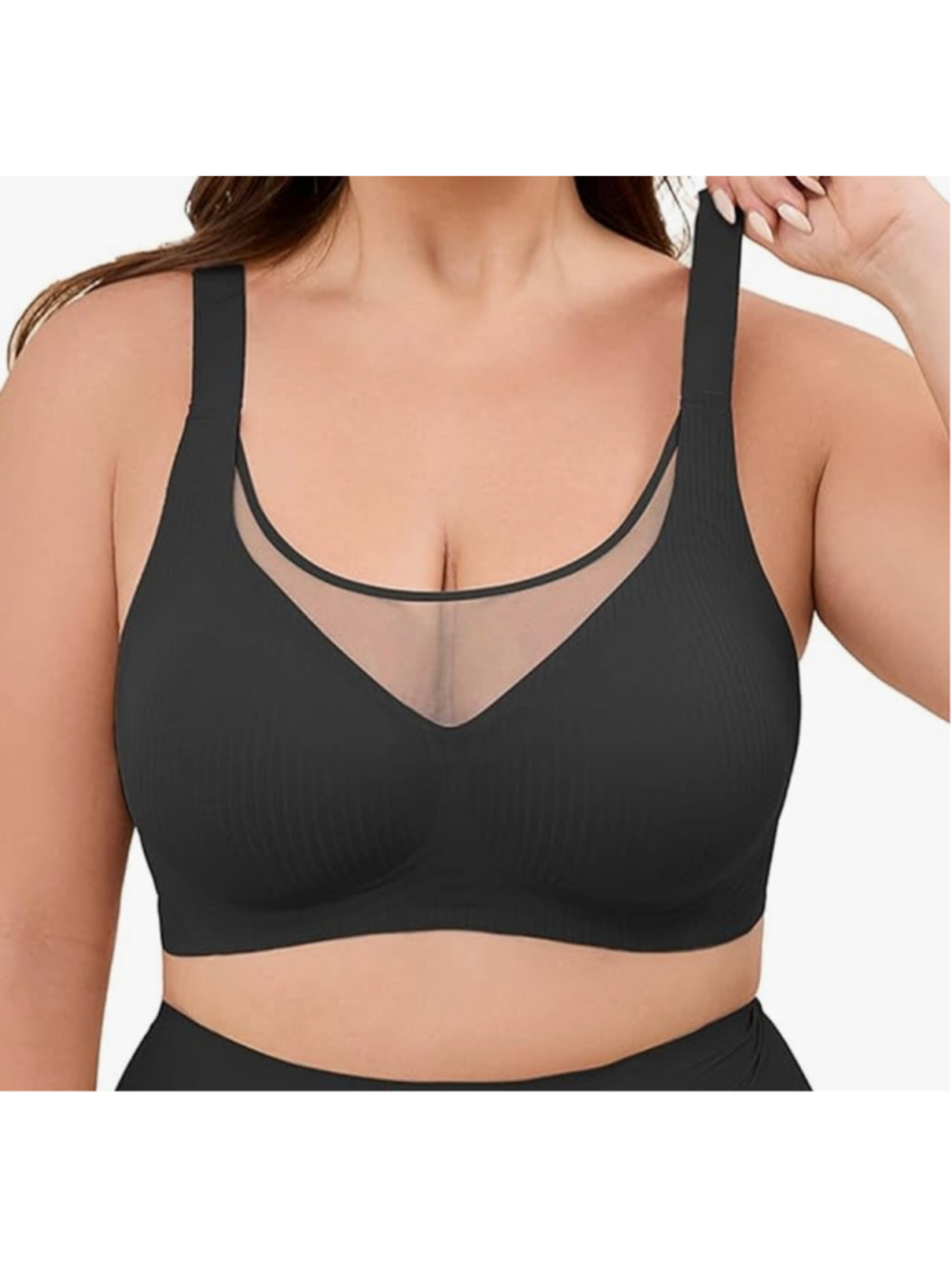 KORSIS Bra for Women Wireless No Underwire Comfortable Seamless Push Up Supporti